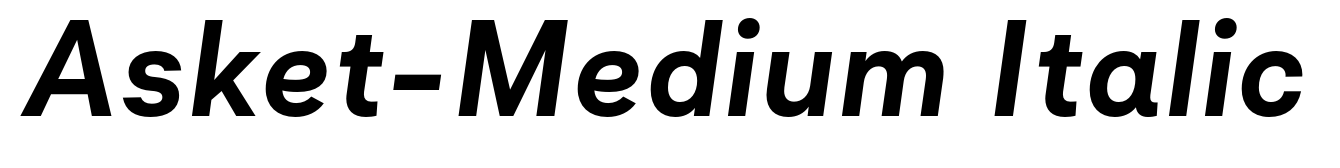Asket-Medium Italic